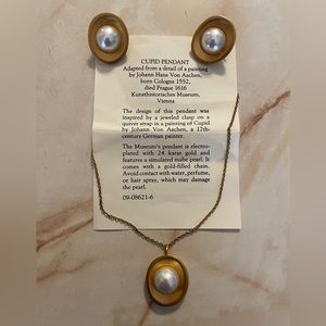 Metropolitan Museum of Art Cupid Pendant and Earrings